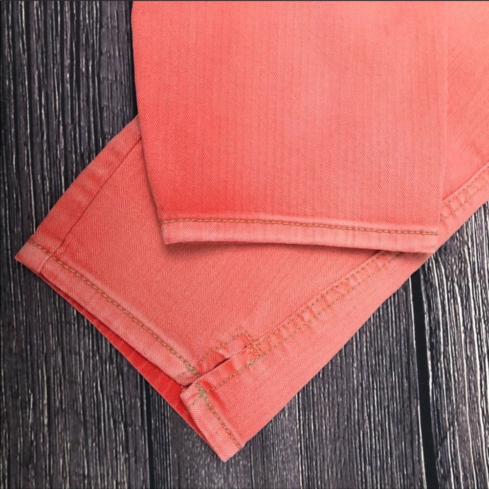 Free People Faded Cropped Skinny Jean red sz 30 - Picture 3 of 8
